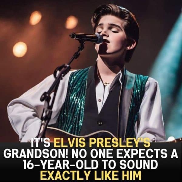 It’s Elvis Presley’s grandson! No one expects a 16-year-old to sound exactly like him, but he does. Elvis is back..Watch video in comments below