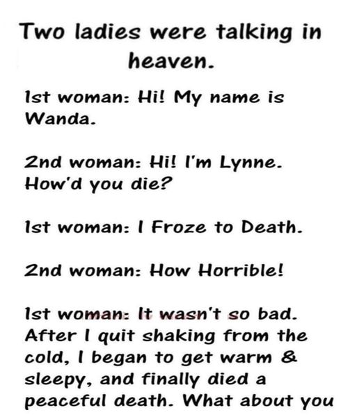 When Two Women were talking about How They Died? – LOL