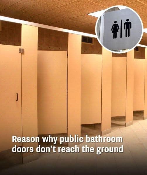 People Shocked to Learn Reason Public Toilet Doors Don’t Touch The Floor