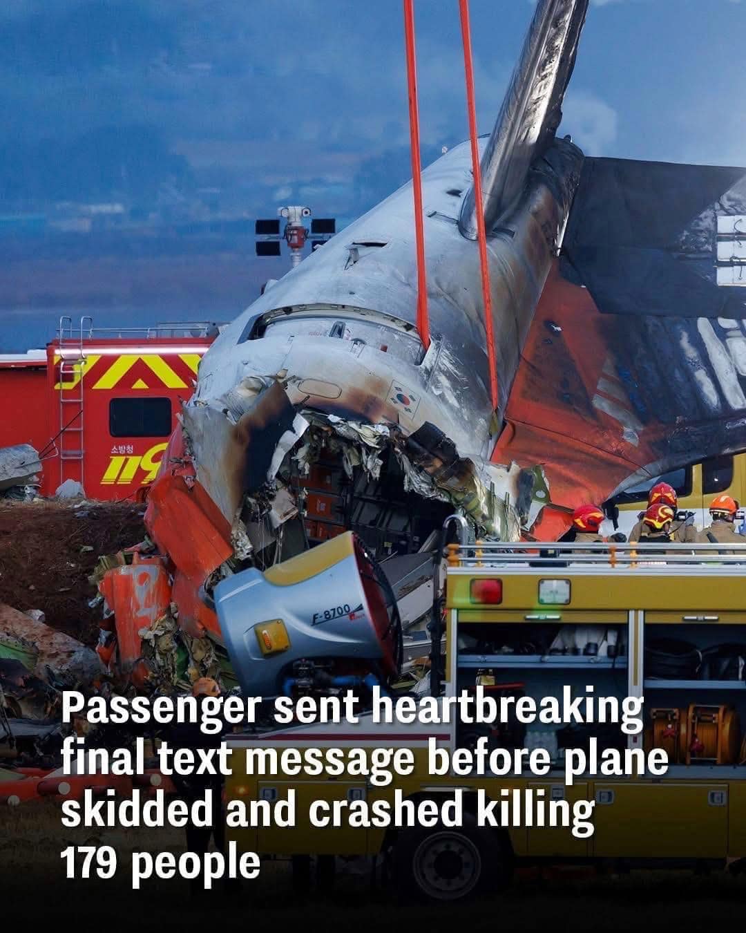 💔💔Passenger sent heartbreaking final text message before plane skidded and crashed killing 179 people…Read more in the first comment💔💔👇