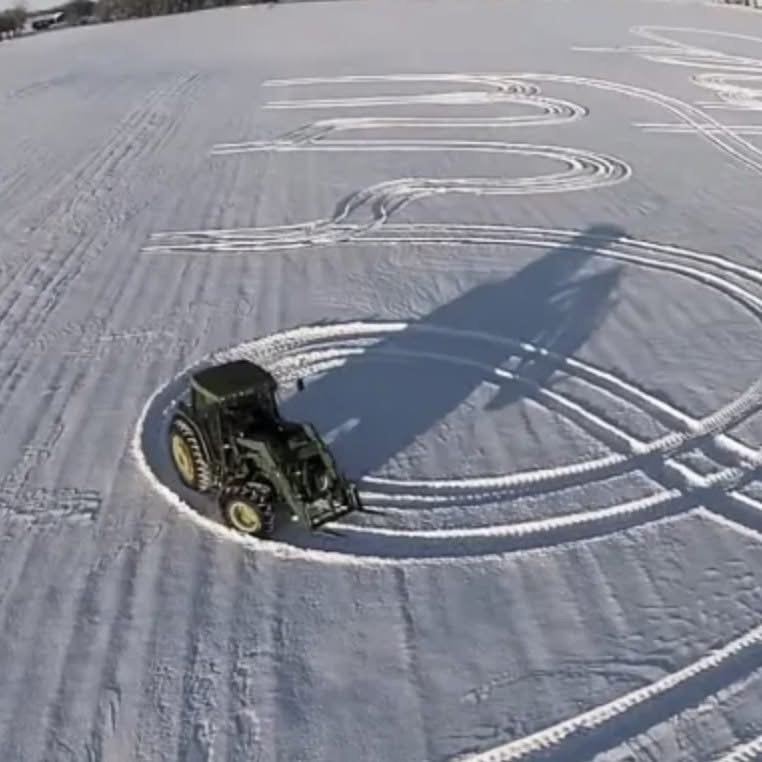 Farmer Writes Bold Message In Fresh Snow, Doesn’t Care If Some People Are Offended…Check the link in the first comment👇