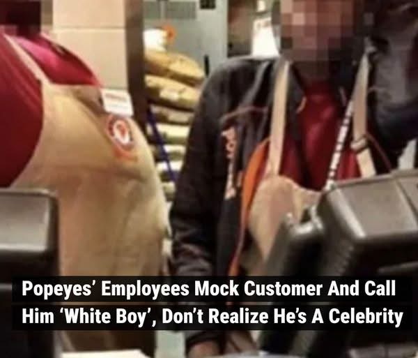 These two fast food workers looked at a customer and called him “white boy.” They probably would have thought twice had they realized that customer was a celebrity.👇🏼