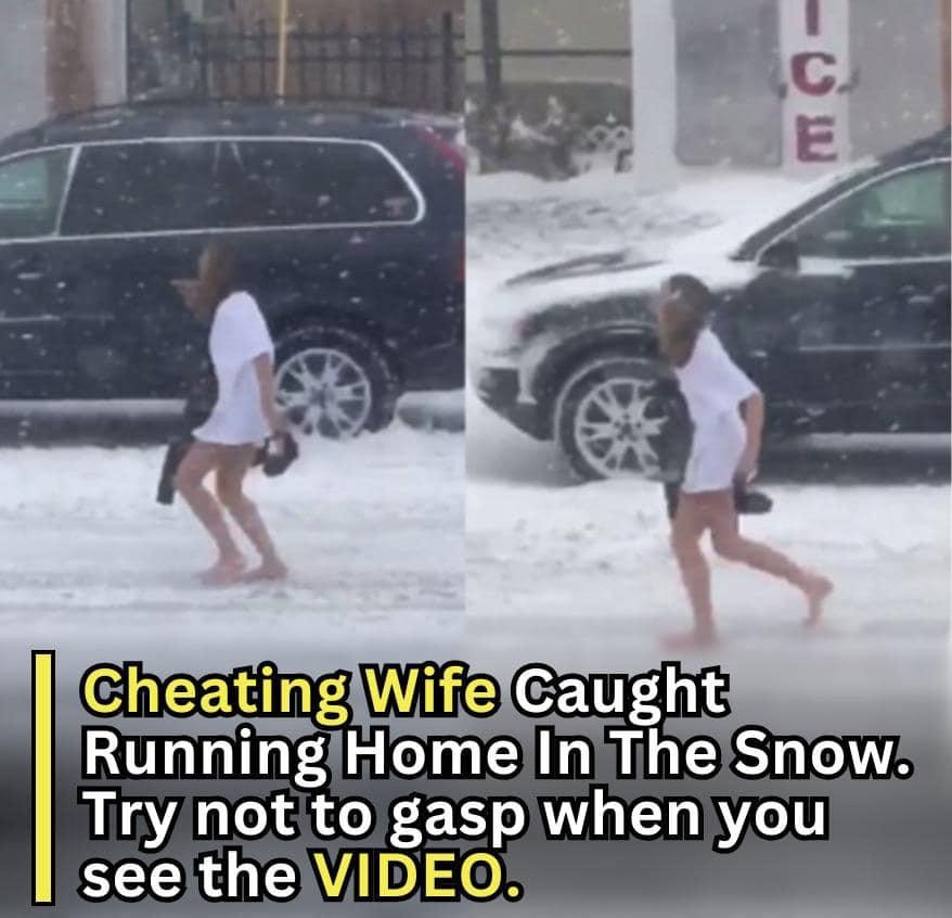 Cheating Wife Caught Running Home In The Snow. Try not to gasp when you see the VIDEO.The video is in the first comment 👇😱