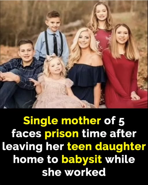 Single mom of 5 faces prison time after she left her teenage daughter to babysit while she was at work… Check comments 👇