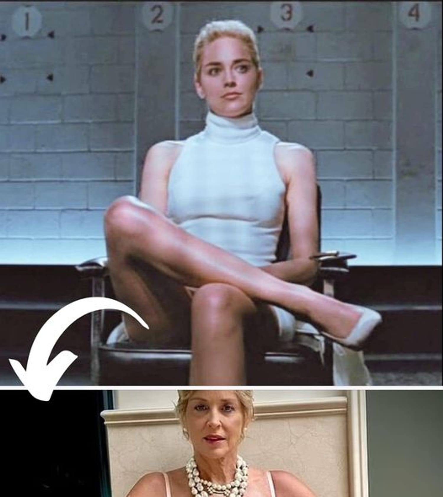 Wow, wow, wow 🤤🤤 Sharon darling, “you stopped my heartbeat.” After 32 years, Sharon Stone just recreated her famous Basic Instinct scene that MAKES MEN GO CRAZY. 🫣 Gentlemen BEWARE, coz this photo is 🔥🔥 CHECK THE COMMENTS ⬇️